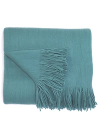 Southern Living Ashford Brushed Knit Fringed Acrylic Throw Blanket