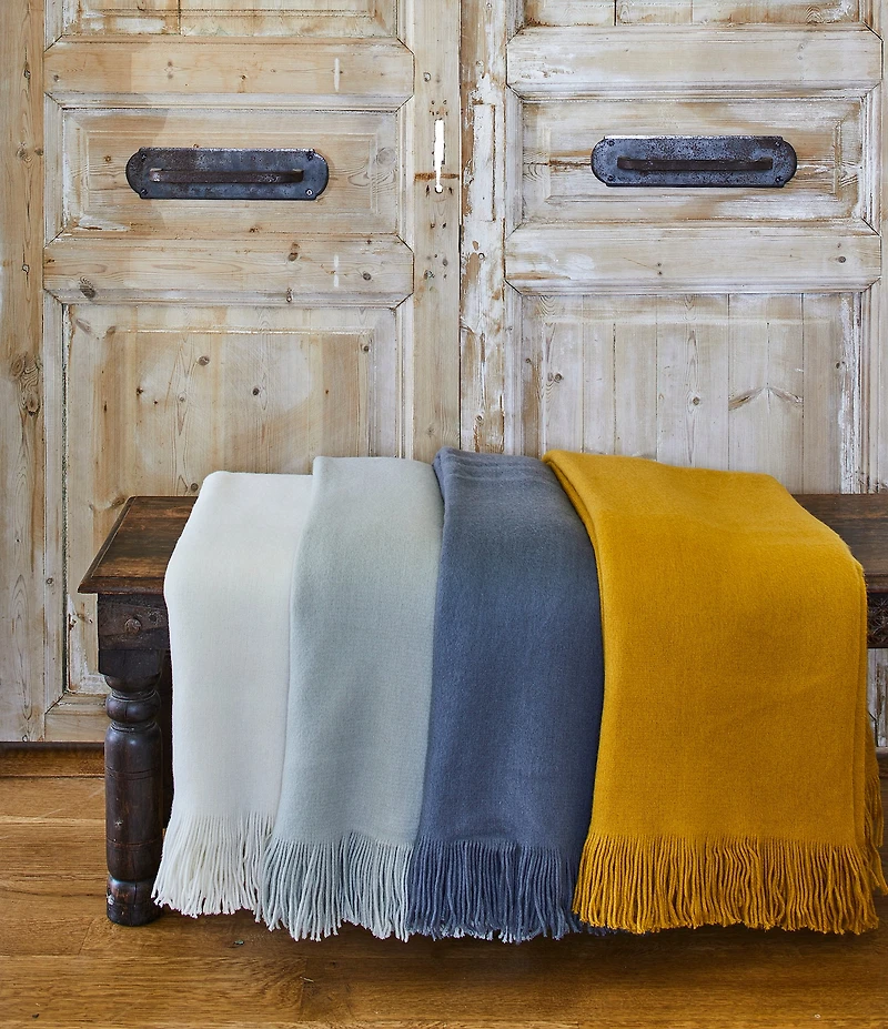 Southern Living Ashford Brushed Knit Fringed Acrylic Throw Blanket