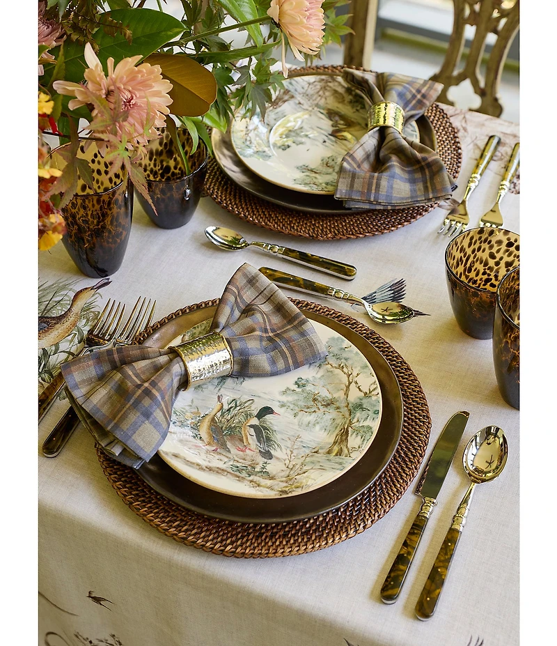 Southern Living Astra Collection Glazed Bronze Metallic Dinner Plate