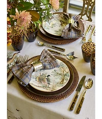 Southern Living Astra Collection Glazed Bronze Metallic Dinner Plate