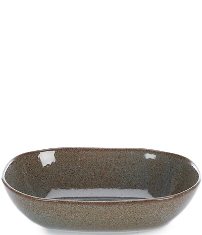 Southern Living Astra Collection Glazed Stoneware Small Teal Oval Baker