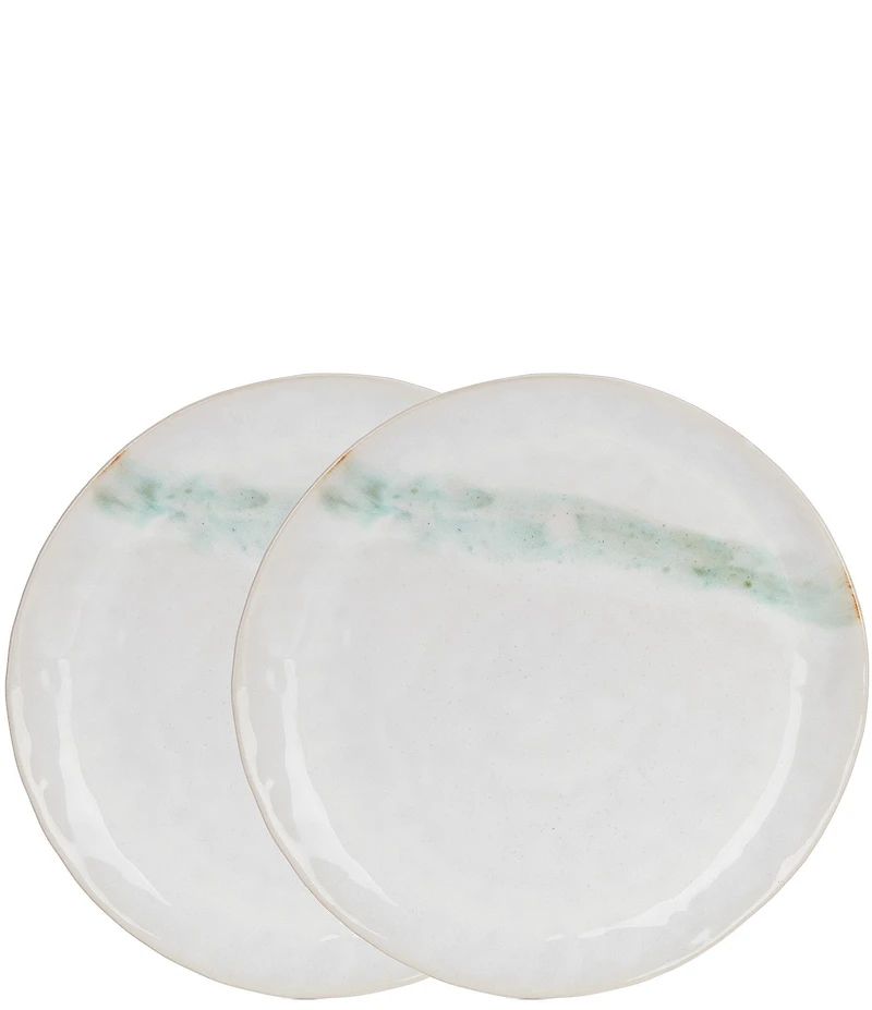 Southern Living Astra Collection White Dinner Plates, Set of 2