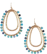 Southern Living Beaded Double Oval Drop Earrings