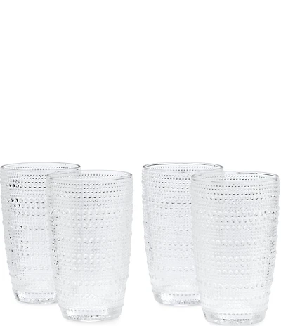 Southern Living 4-Piece Beaded Highball Glass Set
