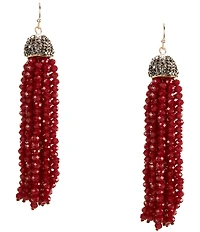 Southern Living Beaded Tassel Drop Earrings