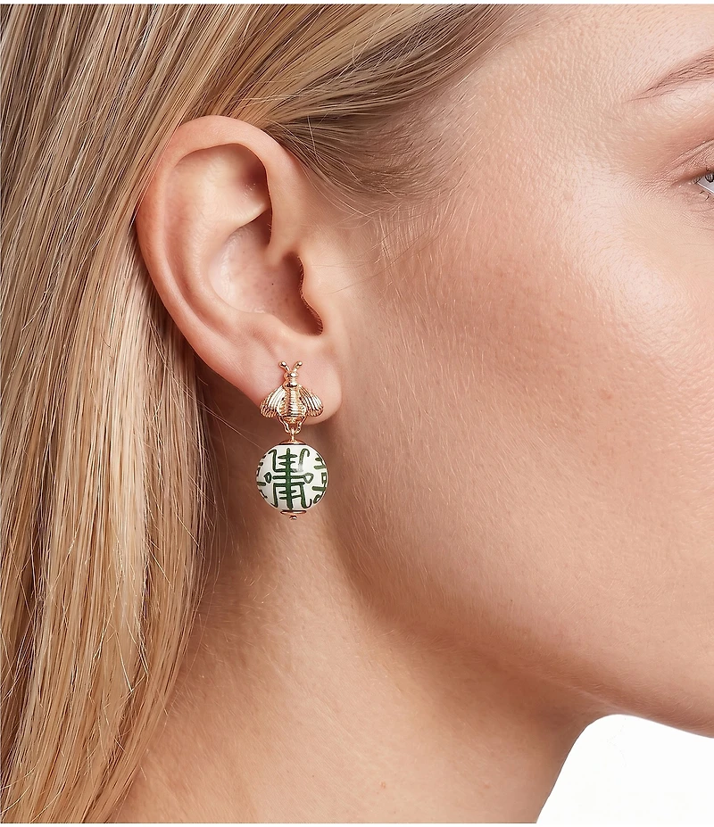 Southern Living Bee Drop Chinoiserie Bead Earrings