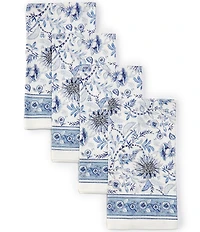 Southern Living Blue Agatha Collection Print Napkins, Set of 4