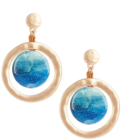 Southern Living Blue Ombre Orbital Drop Earrings