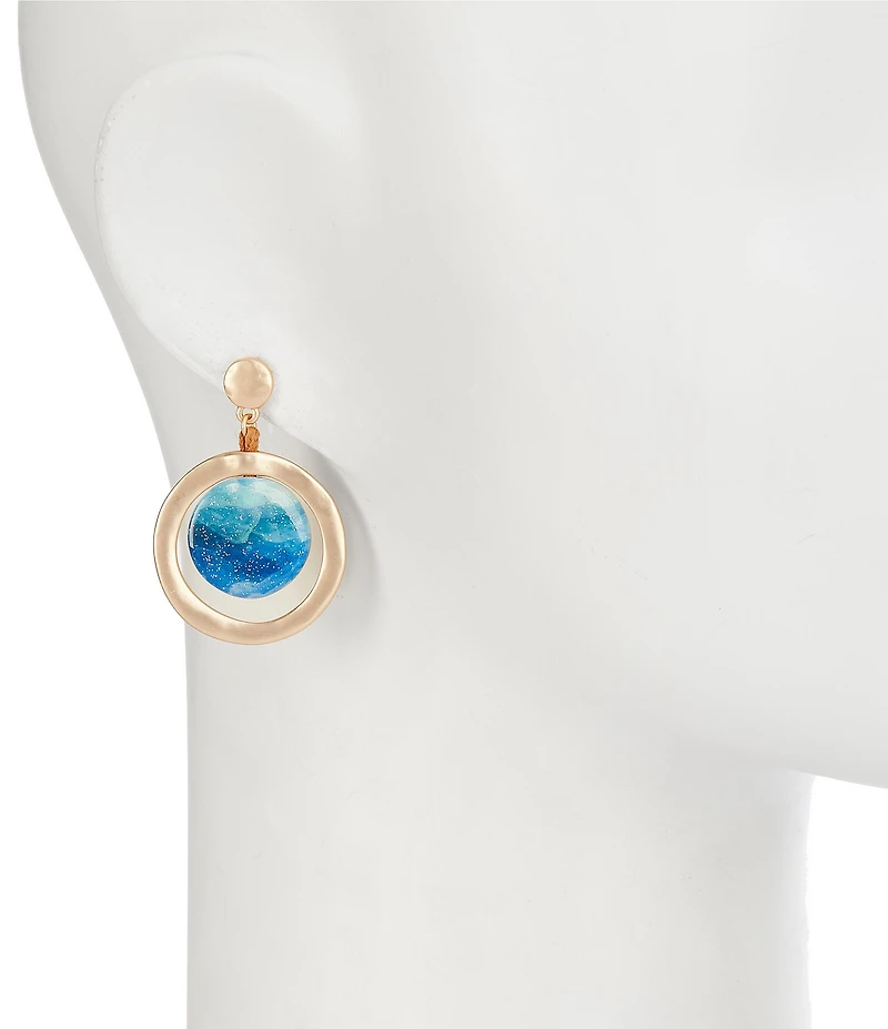 Southern Living Blue Ombre Orbital Drop Earrings