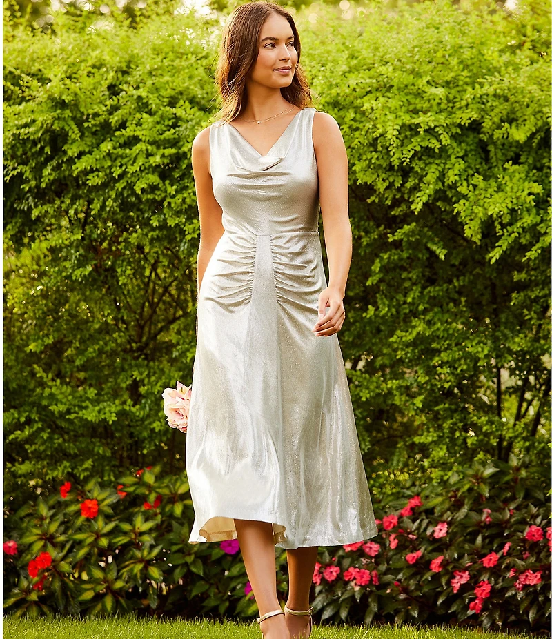 Southern Living x Borrowed & Blue Chain & Pearl Short Multi Strand Necklace