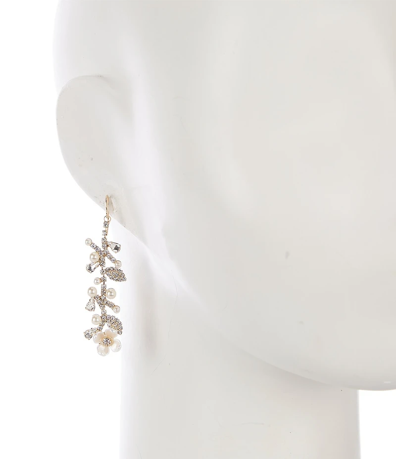 Southern Living x Borrowed & Blue Floral Fringe Linear Earrings