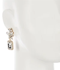 Southern Living x Borrowed & Blue Crystal Square Stone Cluster Drop Earrings