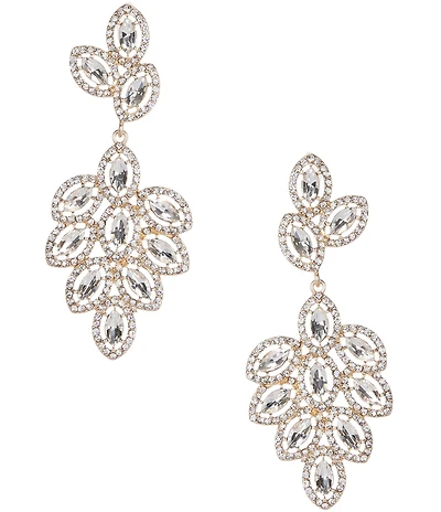 Southern Living x Borrowed & Blue Stone Cluster Statement Crystal Chandelier Earrings