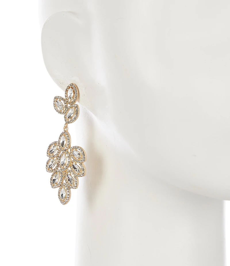 Southern Living x Borrowed & Blue Stone Cluster Statement Crystal Chandelier Earrings