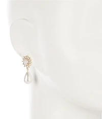 Southern Living x Borrowed & Blue Cubic Zirconia Stone with Pearl Drop Earrings
