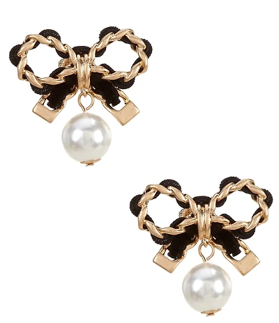 Southern Living Bow Stud with Pearl Drop Earrings