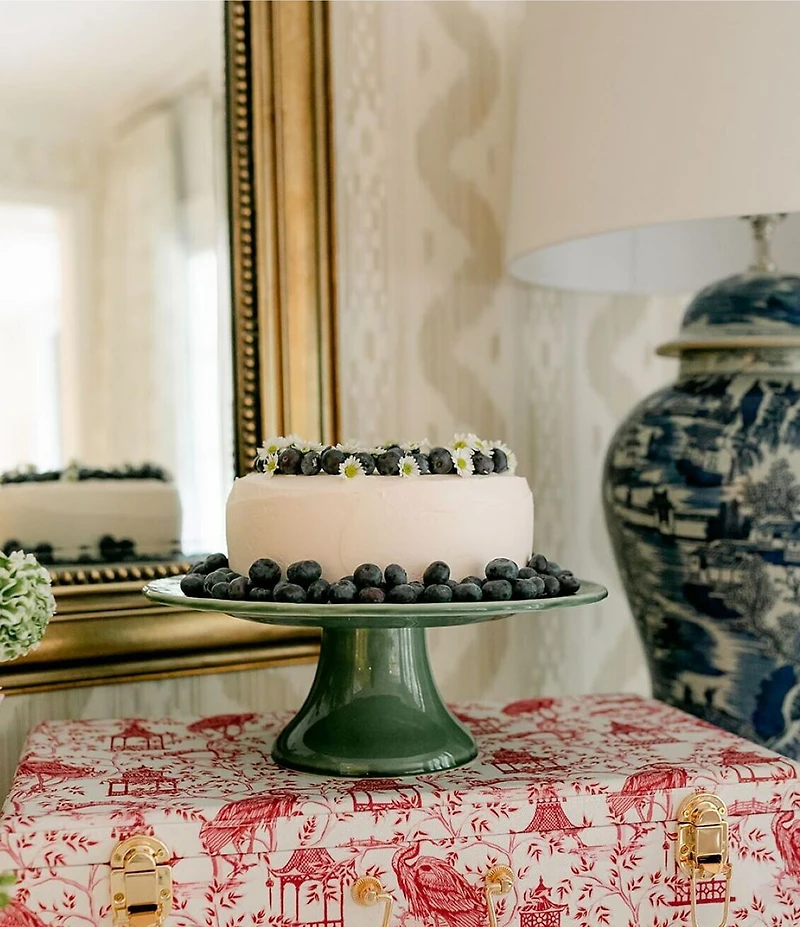 Southern Living Cabbage Footed Cake Plate