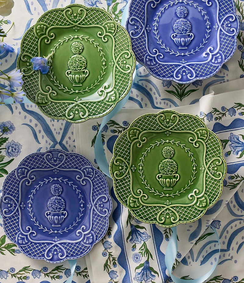 Southern Living Cabbage Topiary Salad Plates, Set of 2