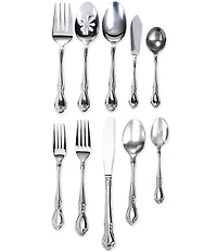 Southern Living Caroline Collection 45-Piece Stainless Steel Flatware Set