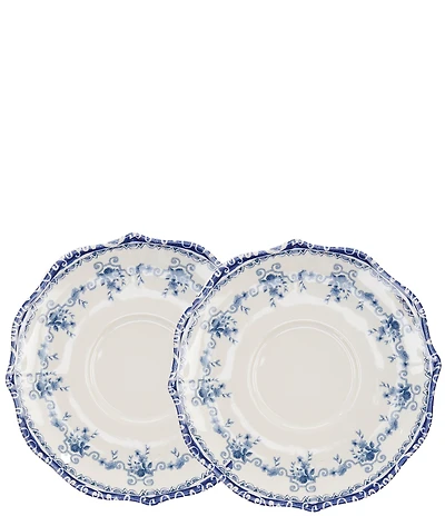 Southern Living Caroline Collection Blue & White Chinoiserie Saucers, Set of 2