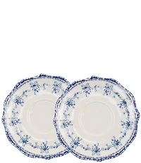 Southern Living Caroline Collection Blue & White Chinoiserie Saucers, Set of 2