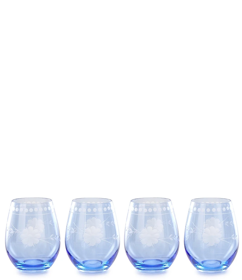 Southern Living Caroline Stemless Glasses, Set of 4