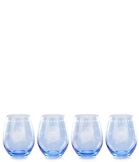 Southern Living Caroline Stemless Glasses, Set of 4