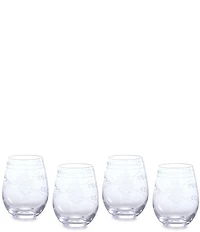 Southern Living Caroline Stemless Glasses, Set of 4