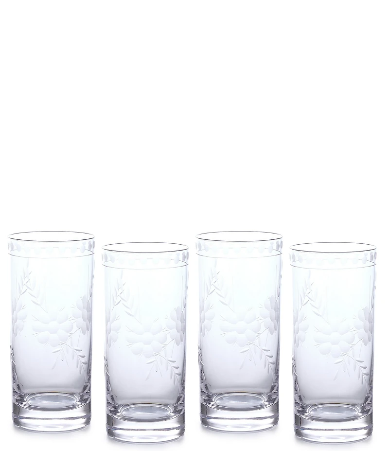 Southern Living Caroline Tumbler Glasses, Set of 4