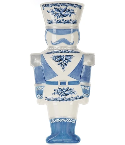 Southern Living Chinoiserie Christmas Collection Blue Nutcracker Platter