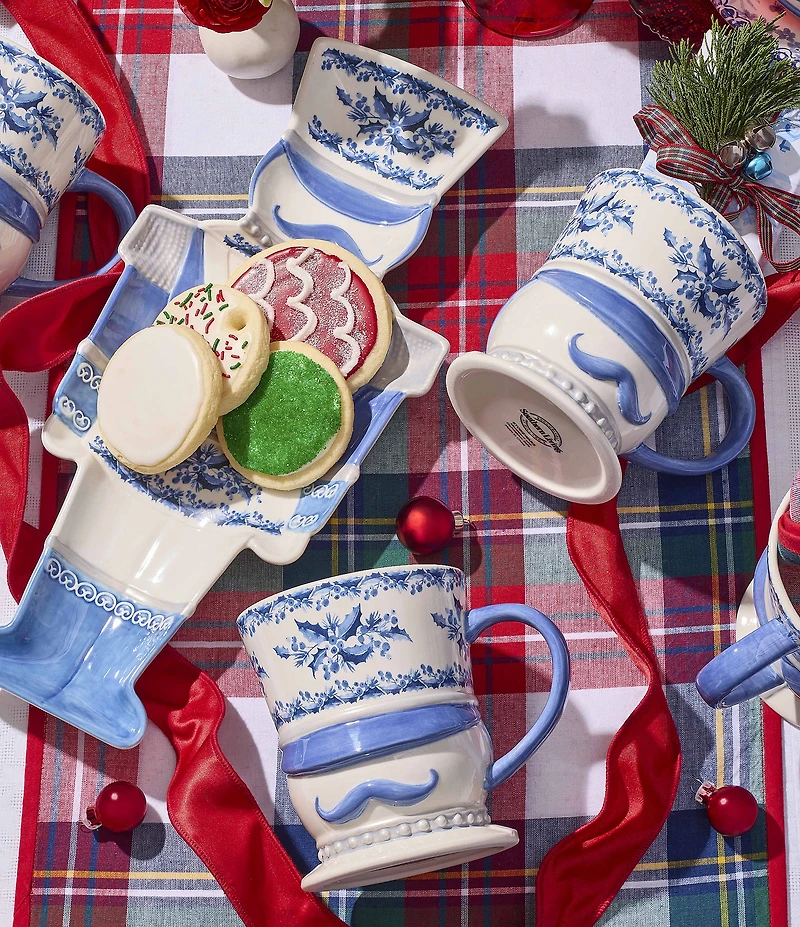 Southern Living Chinoiserie Christmas Collection Tartan Plaid Runner