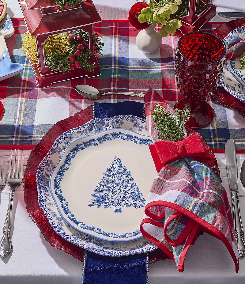 Southern Living Chinoiserie Christmas Collection Tree Accents Plates, Set of 2
