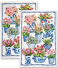 Southern Living Chinoiserie Floral Kitchen Towels, Set of 2