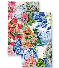 Southern Living Chinoiserie Floral Kitchen Towels, Set of 2