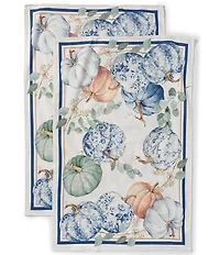 Southern Living Chinoiserie Pumpkin Collection Kitchen Towels, Set of 2
