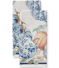 Southern Living Chinoiserie Pumpkin Collection Kitchen Towels, Set of 2