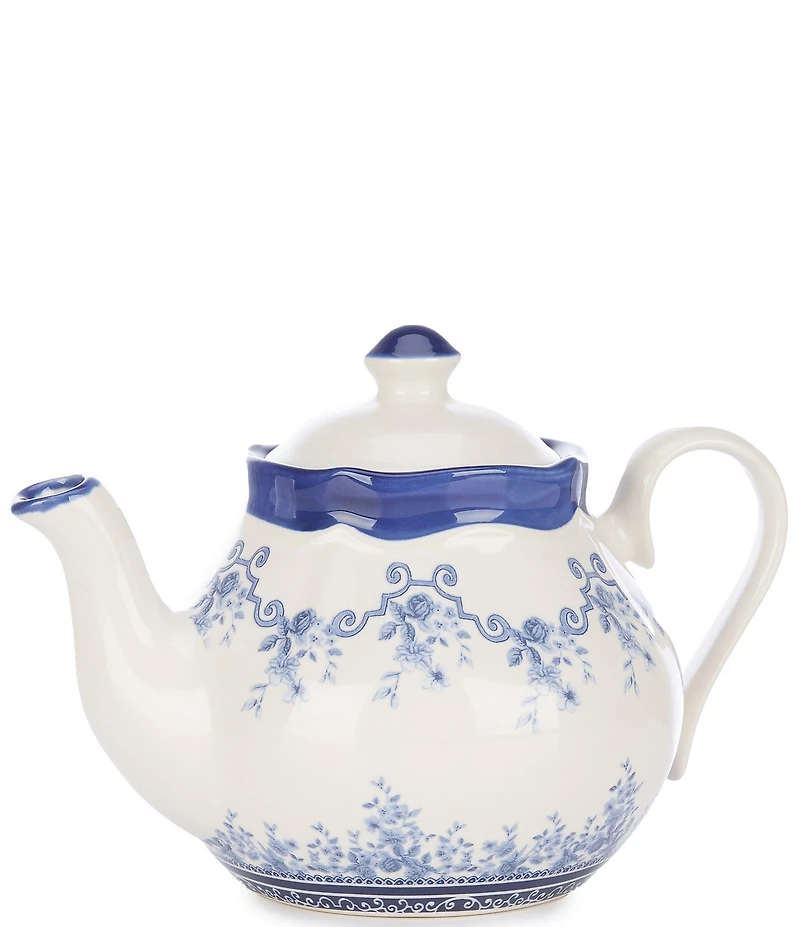 Southern Living Caroline Collection Blue Chinoiserie Teapot