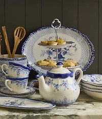 Southern Living Caroline Collection Blue Chinoiserie Teapot