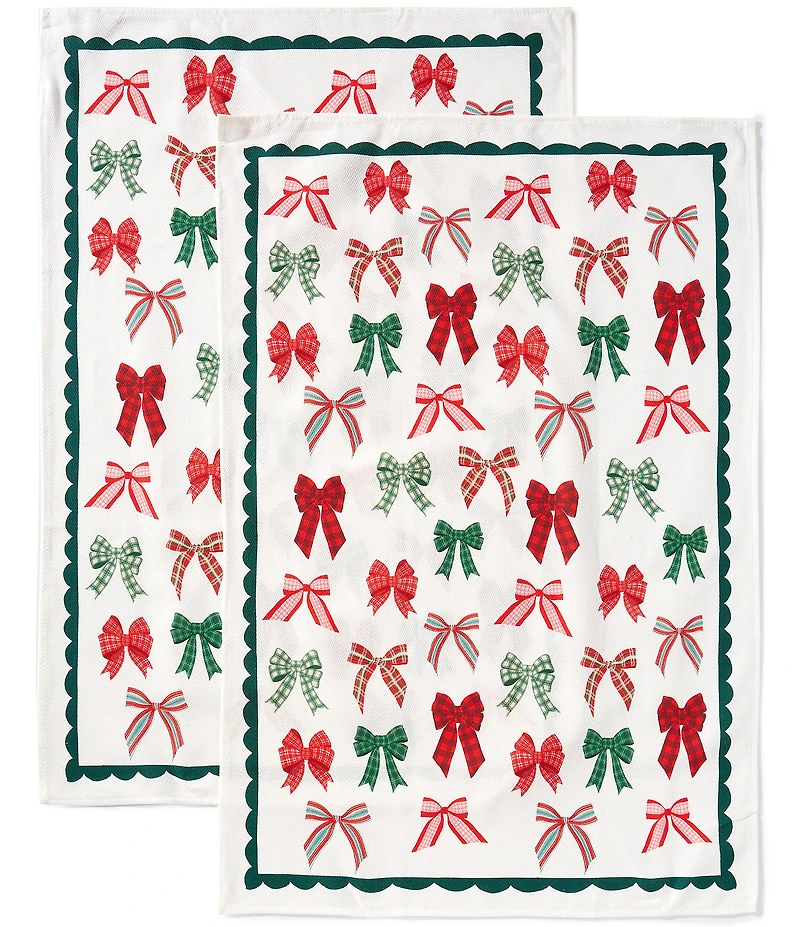 Southern Living Christmas Collection Bow Kitchen Towel Set