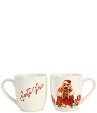 Southern Living Christmas Puppies Collection Doodle Puppy Coffee Mugs, Set of 2