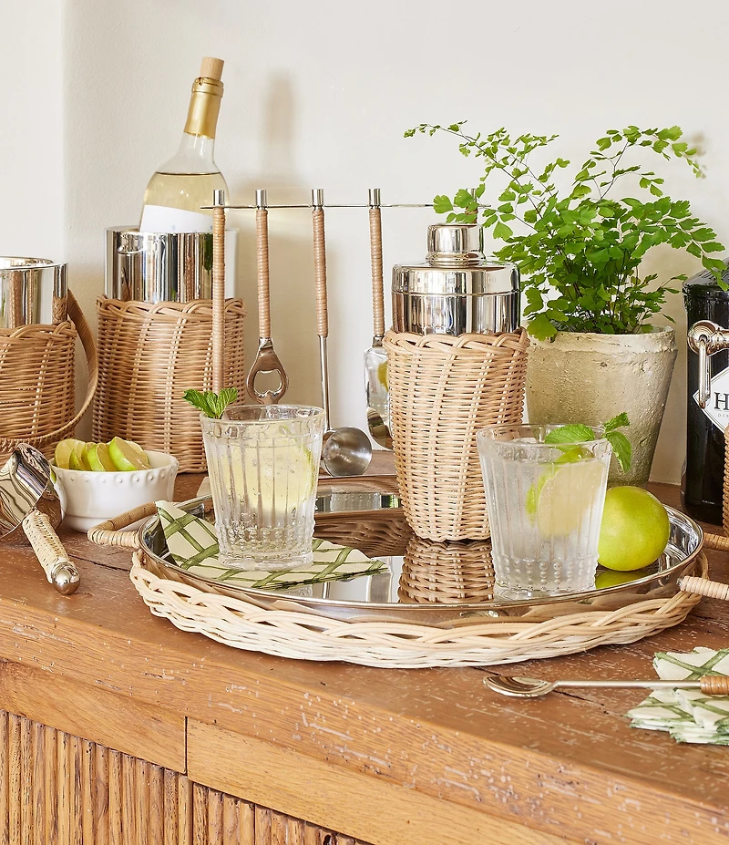 Southern Living Clear Ribbed Double Old-Fashioned Glass