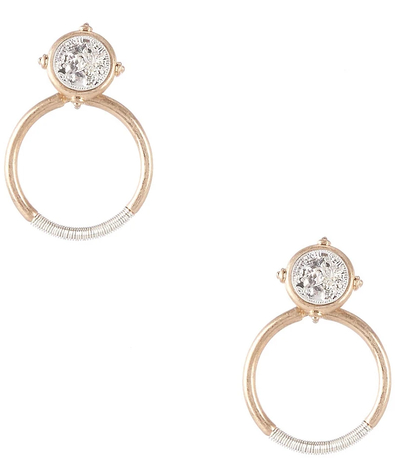 Southern Living Coin Circle Orbital Earrings