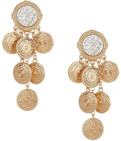 Southern Living Coin Drops Chandelier Earrings