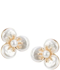 Southern Living Coin Pearl Flower Stud Earrings
