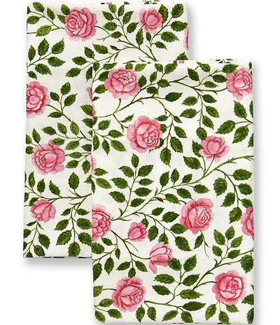 Southern Living Constance Sweet Roses Kitchen Towels, Set of 2