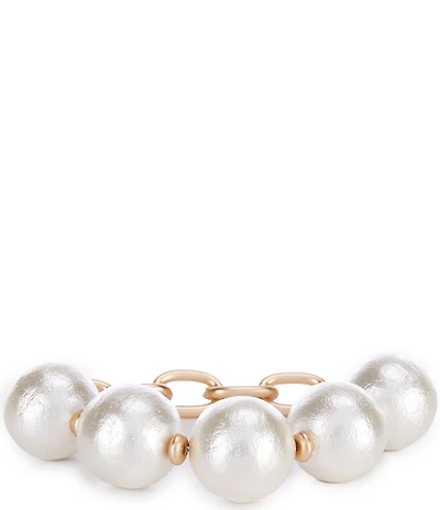 Southern Living Cotton Pearl Oval Stretch Bracelet