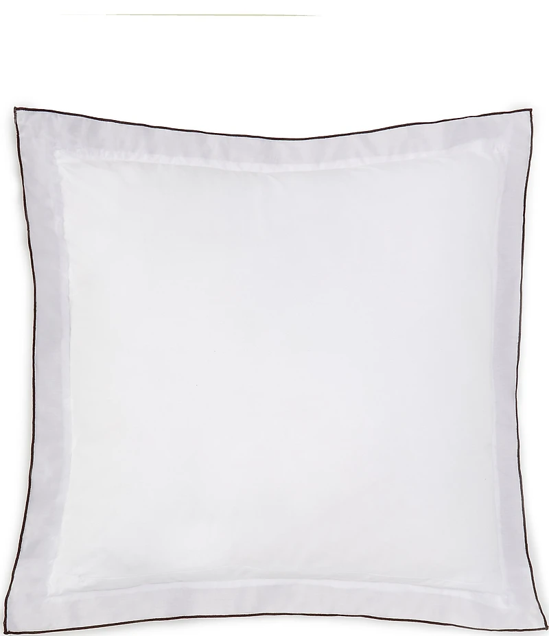 Southern Living Covington Linen Contrast Trim Euro Sham