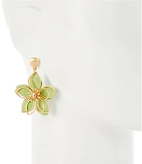 Southern Living Crystal Wire Flower Resort Drop Earrings