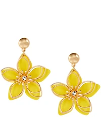Southern Living Crystal Wire Flower Resort Drop Earrings