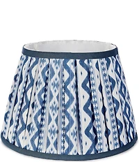 Southern Living Customizable Rechargeable Large Ikat Pleated Empire Lamp Shade